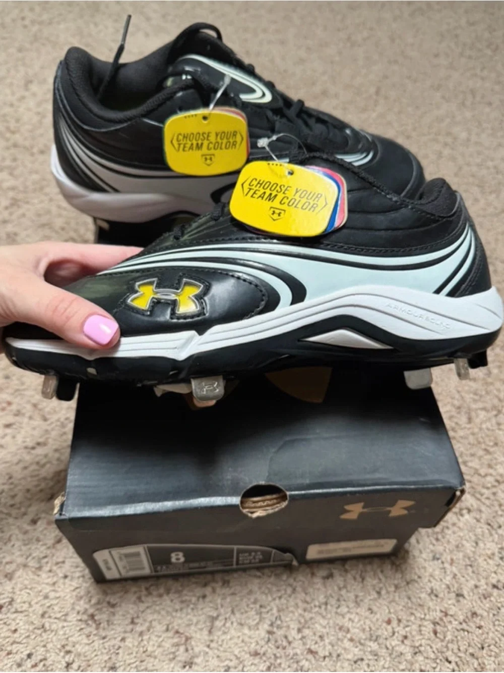 Under Armour Women's Black & White cleats
